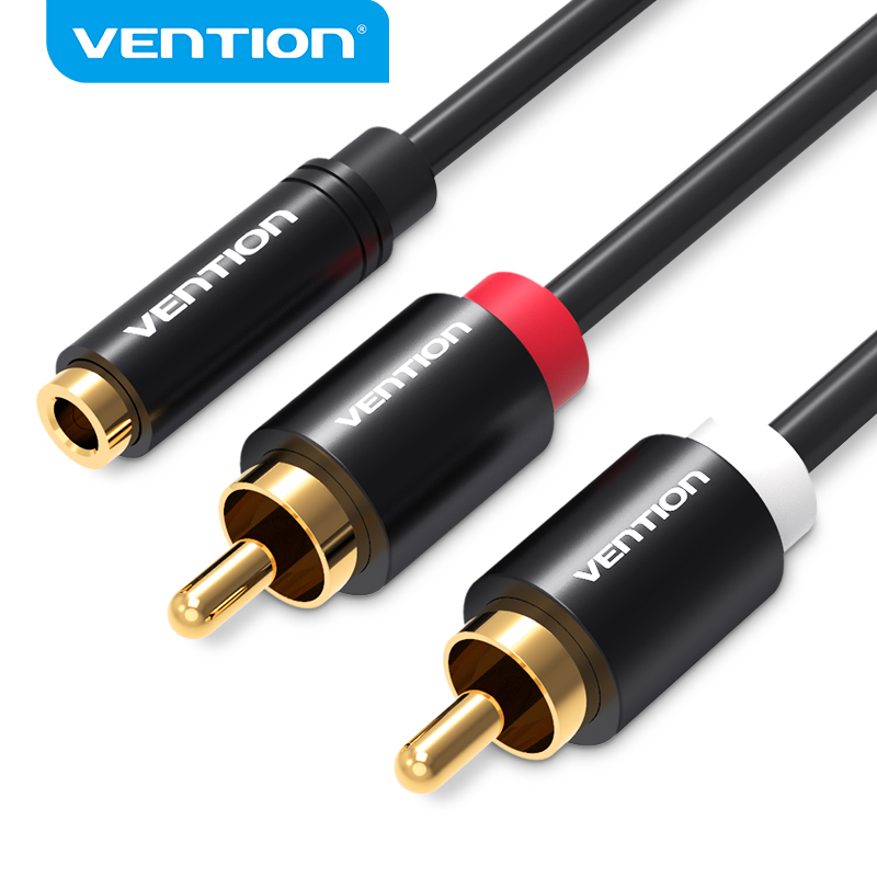 Home Cinema Tv - Vention Jack 3.5mm Female to 2RCA