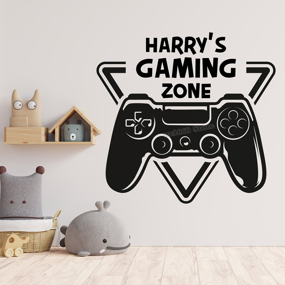 Home Cinema Wall Panels - Custom Name Gaming Zone Wall Decal