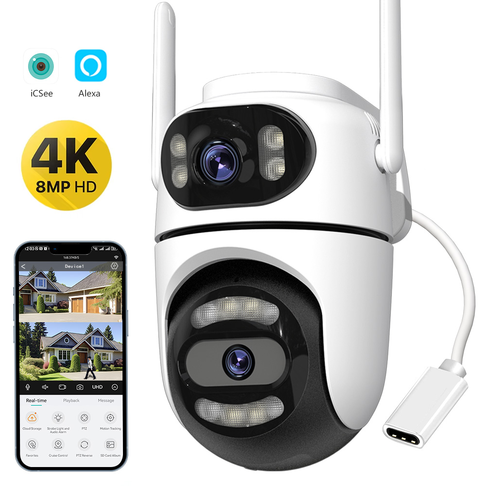Home Cinema Wall Panels - 8MP 4K HD Wifi PTZ Camera