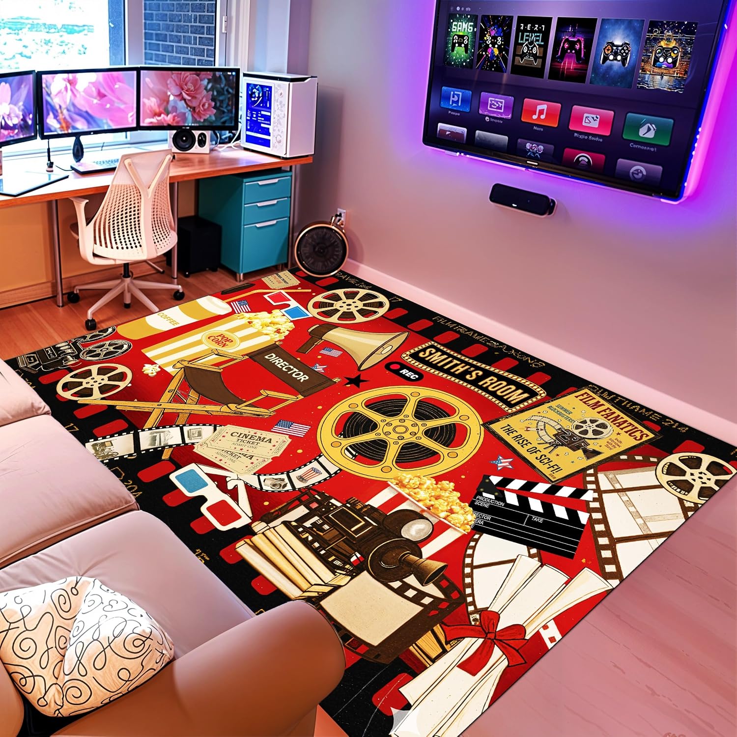 Custom Name Cinema Theme Carpe - Home Cinema Flooring recension och pris