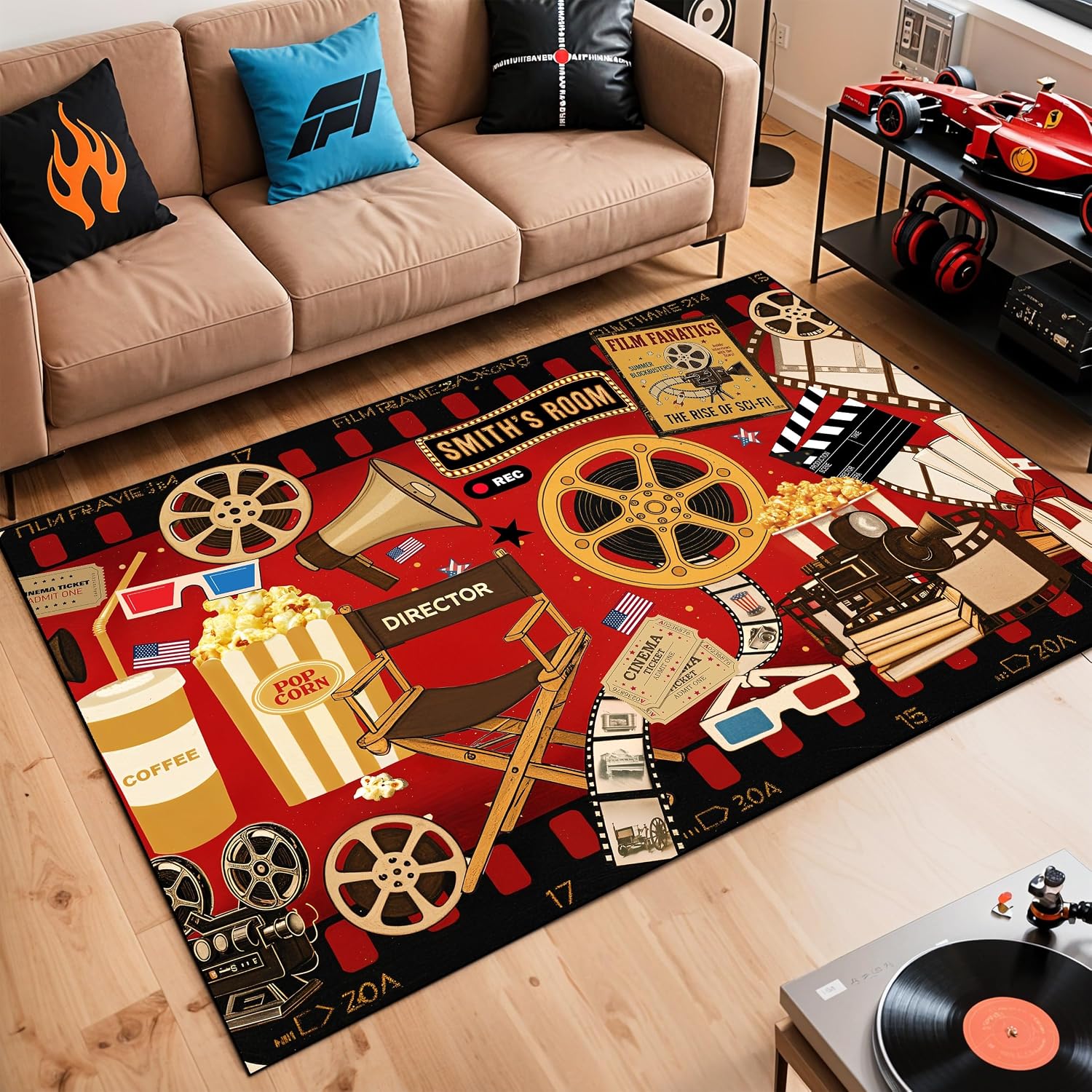 Custom Name Cinema Theme Carpe - Home Cinema Flooring recension och pris
