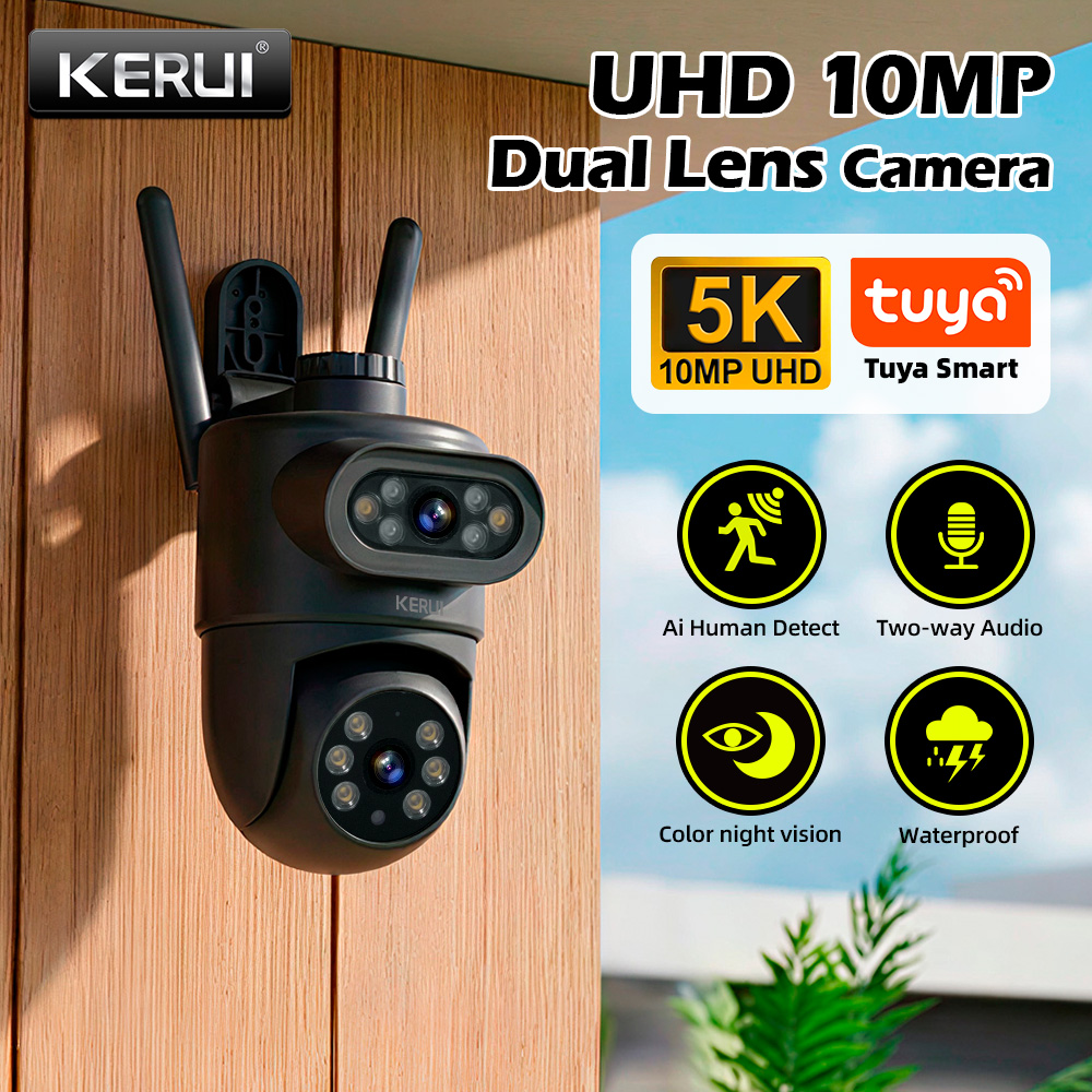 KERUI 5K 10MP HD Wifi PTZ  IP  - Home Cinema Wall Panels recension och pris