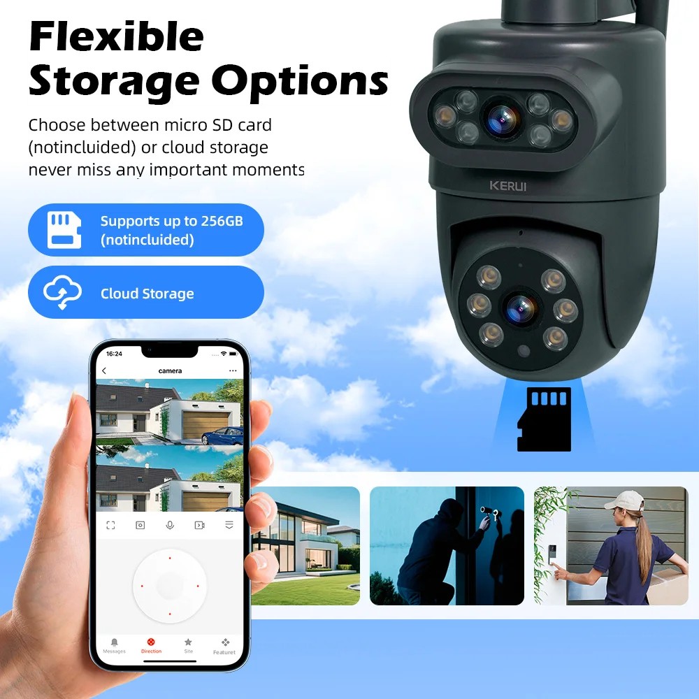 KERUI 5K 10MP HD Wifi PTZ  IP  - Home Cinema Wall Panels recension och pris