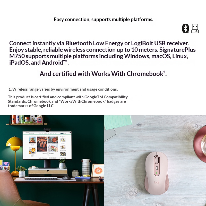Ergonomic M750 Wireless Mouse  - Logitech Home Cinema recension och pris