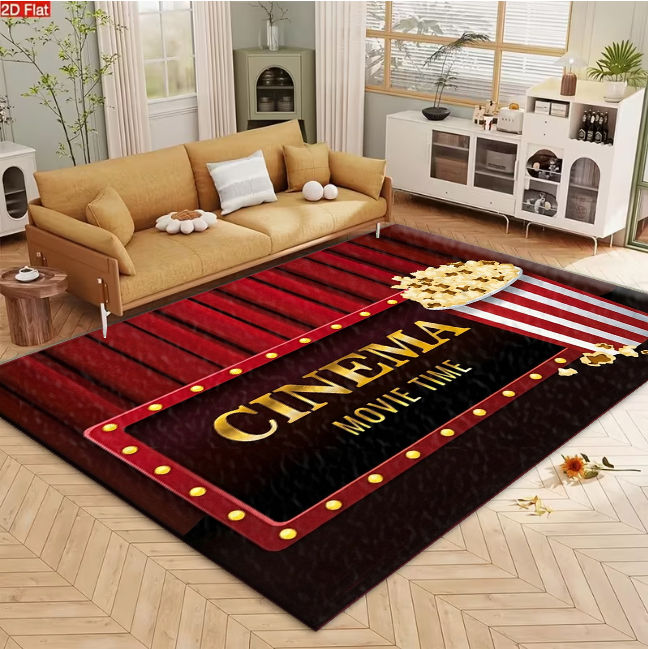Cinema Movie Time Popcorn Them - Home Cinema Flooring recension och pris