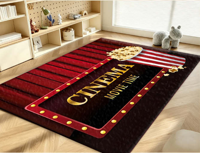 Cinema Movie Time Popcorn Them - Home Cinema Flooring recension och pris