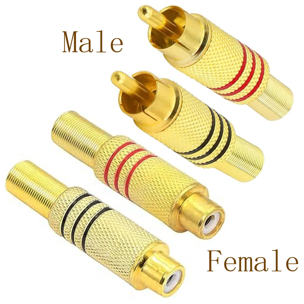 4PCS RCA Plug Gold Plated Sold - Home Cinema Hall recension och pris