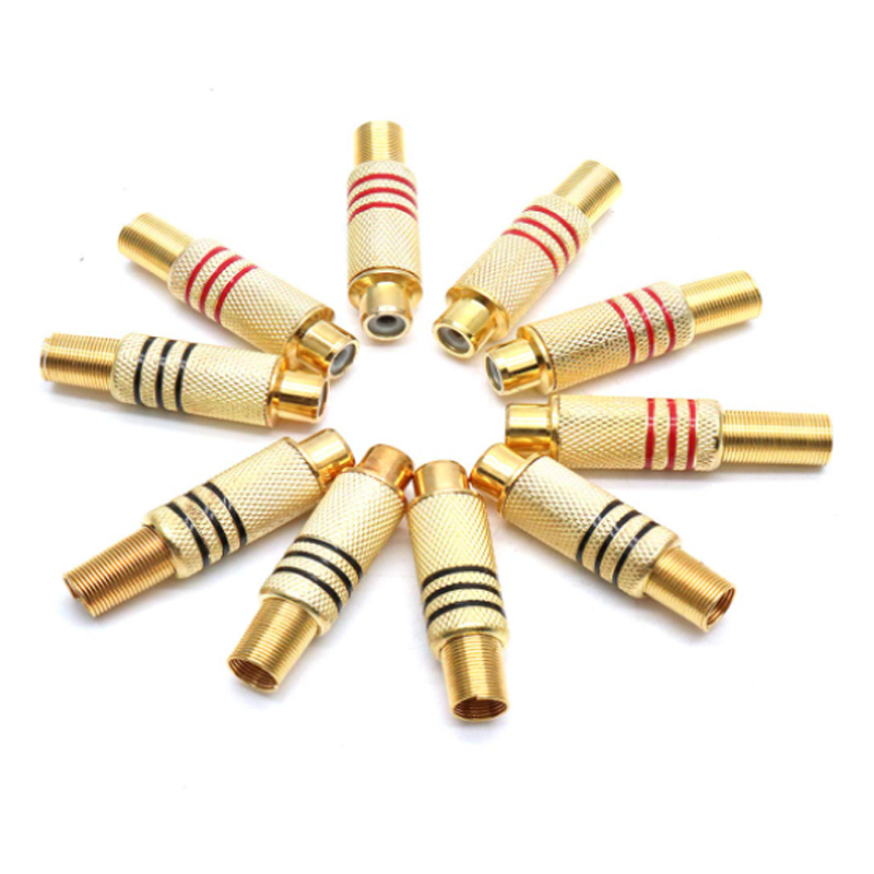 4PCS RCA Plug Gold Plated Sold - Home Cinema Hall recension och pris